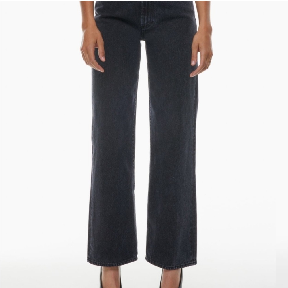 Denim Forum Black Wide Leg Flare Jeans
